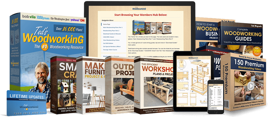 Ted’s Woodworking product bundle and woodworking plans